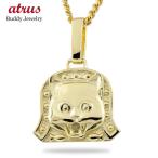 18金ネックレストップメンズ喜平猫...