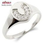 シルバー リング 馬蹄 印台 ダイヤモンド レディース 指輪 sv925 婚約指輪 ダイヤ 安い エンゲージリング ピンキーリング 幅広 女性 送料無料 セール SALE