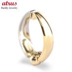 イヤーカフ 18金 プラチナ ピアリング 正規品 片耳 フープ 痛くない イヤリング リバーシブル ゴールド 18k pt900 男女兼用 あすつく 送料無料 セール sale