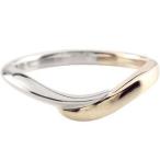 メンズリング 人気 プラチナ リング 指輪 イエローゴールドk18 コンビ 18金ピンキーリング ストレート 男性用 送料無料