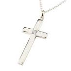  серебряный колье верх Cross бриллиант подвеска с цепью женский 10 знак .sv925