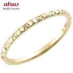 ゴールド リング レディース 極細 華奢 細身 10k イエローゴールドk10 アンティーク ストレート ピンキーリング 指輪 地金