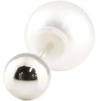 Yahoo! Yahoo!ショッピング(ヤフー ショッピング)ピアス 片耳ピアス 丸玉ピアス 4mm ホワイトゴールドk10 スタッドピアス ファーストピアス パールキャッチ シンプル 真珠 フォーマル