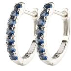 Yahoo! Yahoo!ショッピング(ヤフー ショッピング)ピアス メンズ サファイア フープピアス ホワイトゴールドk10 中折れ式ピアス 9月誕生石 10金 宝石 ピアス ペア リング 青い宝石 送料無料 セール SALE