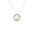 ネックレス ダイヤモンド シルバー レディース オパール ダイヤ ペンダント トップ チェーン sv ...