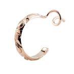 18金 ピアス キャッチのいらないピアス フープピアス ピンクゴールドk18 18k 片耳ピアス シンプル キャッチナッシャー リング