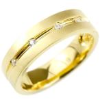 リング ゴールド 婚約指輪 イエローゴールドk10 キュービックジルコニア エンゲージリング 指輪 幅広 ホーニング つや消し ピンキーリング 10金 セール SALE