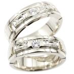 結婚指輪 ペアリング ペア ホワイトゴールドk18 キュービックジルコニア エンゲージリング 指輪 幅広 ピンキーリング マリッジリング 18金 ストレート 人気