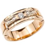 リング ゴールド 婚約指輪 ダイヤ ピンクゴールドk10 ダイヤモンド エンゲージリング指輪 幅広 ピンキーリング 10金 ストレート 送料無料 セール SALE