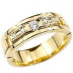 リング ゴールド 婚約指輪 ダイヤ イエローゴールドk18 ダイヤモンド エンゲージリング指輪 幅広 ピンキーリング 18金 ストレート 送料無料 セール SALE