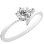 ピンキーリング 婚約指輪 ダイヤ 安い プラチナ リング pt900 ダイヤモンド 一粒0.57ct 指輪 エンゲージリング シンプル 大粒 女性 送料無料 セール SALE
