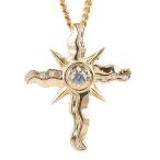 喜平 トップ 18金 ネックレス ダイヤモンド メンズ 太陽 クロス ペンダント ゴールド 18K ピンクゴールドk18 十字架 キヘイ 送料無料 セール SALE
