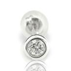ピアス メンズ 片耳ピアスダイヤモンド 0.05ｃｔホワイトゴールドk18ダイヤモンド ピアス スタッドピアス 18金ダイヤ 男性用 18k