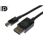 4K対応　DP1.2 Mini Displayport 20P オス (Thunderbolt) ⇔ Displayport 20P オス 変換ケーブル 黒 1m【ネコポス送料無料】
