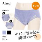 ショッピングサニタリーショーツ サニタリーショーツ 深め 羽根 綿 夜用 多い日 レース 防水 抗菌防臭 生理 ショーツ アツギ シーフリー 87433AS