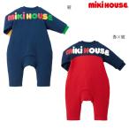 ミキハウス正規販売店/ミキハウス　mikihouse　バックロゴカバーオール(70cm・80cm・90cm）アウトレット セール ベビー 赤ちゃん