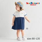 * приобретенный товар * Miki House hot винт ketsumikihouse морской вкус One-piece ( 80 90 100 110 120 ) детская одежда девочка короткий рукав 