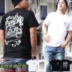 Tシャツメンズブランド大きいサイズスカルバックプリント半袖かっこいいおしゃ...