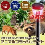 動物撃退器 猫よけ ソーラー 害獣 害獣駆除 害獣対策 小動物 LED ソーラーライト ポールライト 3段階調節 防雨 イタチ ガーデニング 家庭菜園 庭 花壇