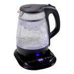 ガラスケトル 電気 1L おしゃれ LED 電気ケトル ガラス 温度設定 ケトル ポット やかん 電気ポット 保温 ガラス製 カルキ抜き TK-G10K