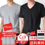 HANES ヘインズ パックT 3P 半袖Tシャツ ３枚組 3枚セット ストレッチ 無地 クルーネック Vネック メンズ 送料無料 通販YC