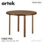 Artek Altec TABLE 90A стол Φ100cm ( толщина 4cm) цвет : грецкий орех stain высота :H72*H74cm дизайн :aruva*a Alto 