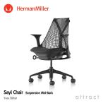 Herman Miller ハーマンミラー セイルチェア サスペンション ミドルバック フレーム＆ベース：ブラック ファブリック：コスモス ブラック デザイン：Yves Behar