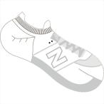[New Balance]ニューバランス スニーカー柄ソックス (JASL8222)(WT) ホワイト[取寄商品]