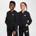 [NIKE] Nike YTH NSW Club FT полный Zip длинный рукав f-tiLBR (FD3017)(010) черный / белый [ посылать за товар ]