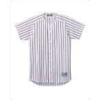 [ZETT]ゼット野球 ユニフォーム用ストライプメッシュシャツ (BU521)(1119) ホワイト/ブラック[取寄商品]