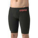 【1点までメール便可】 [arena]アリーナ メンズWA承認競泳水着 レーシングスパッツ(ハーフレッグ) (AS6SRC12M)(BKRD) ブラック×レッド[取寄商品]