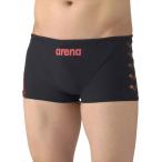 【1点までメール便可】 [arena]アリーナ メンズトレーニング水着 スパッツ ショートレッグ (AS6SWM07M)(BKRD) ブラック×レッド[取寄商品]
