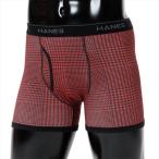 【1点までメール便可】 [HANES]ヘインズ 1Pボクサーブリーフ (HM6EU301)(953) ディープレッドＸブラック[取寄商品]