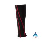 【2点までメール便可】 [Phiten]ファイテン サポーター スポーツスリーブX30 足用(2枚入) ブラック/レッド サイズ：M