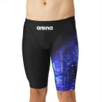 【1点までメール便可】 [arena]アリーナ メンズ競泳用承認水着 レーシングスパッツ(ハーフレッグ) (AS6FRC72M)(BKBL) ブラックＸブルー