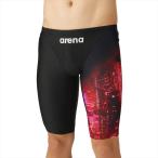 【1点までメール便可】 [arena]アリーナ メンズ競泳用承認水着 レーシングスパッツ(ハーフレッグ) (AS6FRC72M)(BKPK) ブラックＸピンク