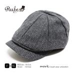 ハンチング メンズ 帽子 ハンチング帽子 大きいサイズ ウール混 ヘリンボーンツイード 秋冬 RUBEN ルーベン 別注企画 BLACK COLLECTION TWEED HUNTING