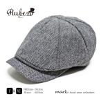 ハンチング メンズ 帽子 ハンチング帽子 大きいサイズ ウール混 ヘリンボーンツイード 秋冬 RUBEN ルーベン 別注企画 BLACK COLLECTION TWEED HUNTING