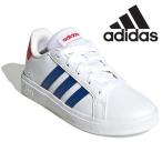 アディダス スニーカー レディース 靴 白 ホワイト 青 ブルー 通学 シンプル 人気 定番 お出かけ スタイリッシュ adidas GRANDCOURT 2.0 K グランドコート 2.0 K