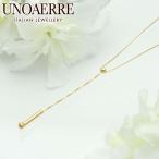 雑誌掲載商品!ウノアエレ【UNOAERRE】K18イエローゴールドY字ネックレス #4064