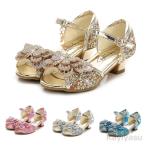 ヒールシューズ サンダル キッズ 女の子 ドレスシューズ 子供用靴 ガールズ ピアノ発表会 ジュニア 入学祝い プリンセス 子ども 結婚式 入学式 通園 おしゃれ