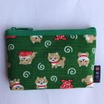  футляр для карточек сумка кошелек для мелочи . бобы .. .... собака . собака сделано в Японии передний рисовое поле .. мир ткань день мир зеленый серия Mini сумка 