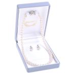 Yahoo! Yahoo!ショッピング(ヤフー ショッピング)7mm本貝パールネックレス 日本製 イヤリング ピアス 化粧箱 3点セット 16インチ 17インチ 18インチ