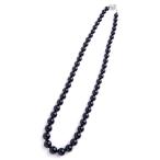 ジェットネックレス 6mm-10mm 16インチ 43cm マグネット 丸珠 日本製 グラデーション  ブラックフォーマル