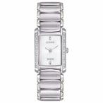 腕時計 シチズン レディース Citizen Eco-Drive Women's EG2960-57A Euphoria Diamond Accents Silver Tone Watch
