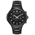 腕時計 ブローバ メンズ Bulova Men's 98D147 Quartz Diamond Accents Chronograph Black Bracelet 44mm Watch
