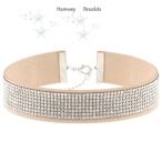チョーカー スワロフスキー ベージュ Tan Swarovski Elements Choker by Harmony Bracelets