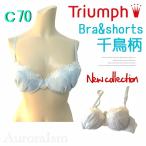トリンプブラ千鳥柄シフォンブラジャーブラレディース