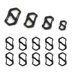  маленький размер kalabinaS знак type 11mm 16mm 18mm 22mm 4 размер 10 шт. комплект крюк нержавеющая сталь легкий аксессуары застежка подключение детали Mini размер черный чёрный 