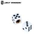 JETINOUE ジェットイノウエ エアーバルブキャップ サイコロ ホワイト 2個入り